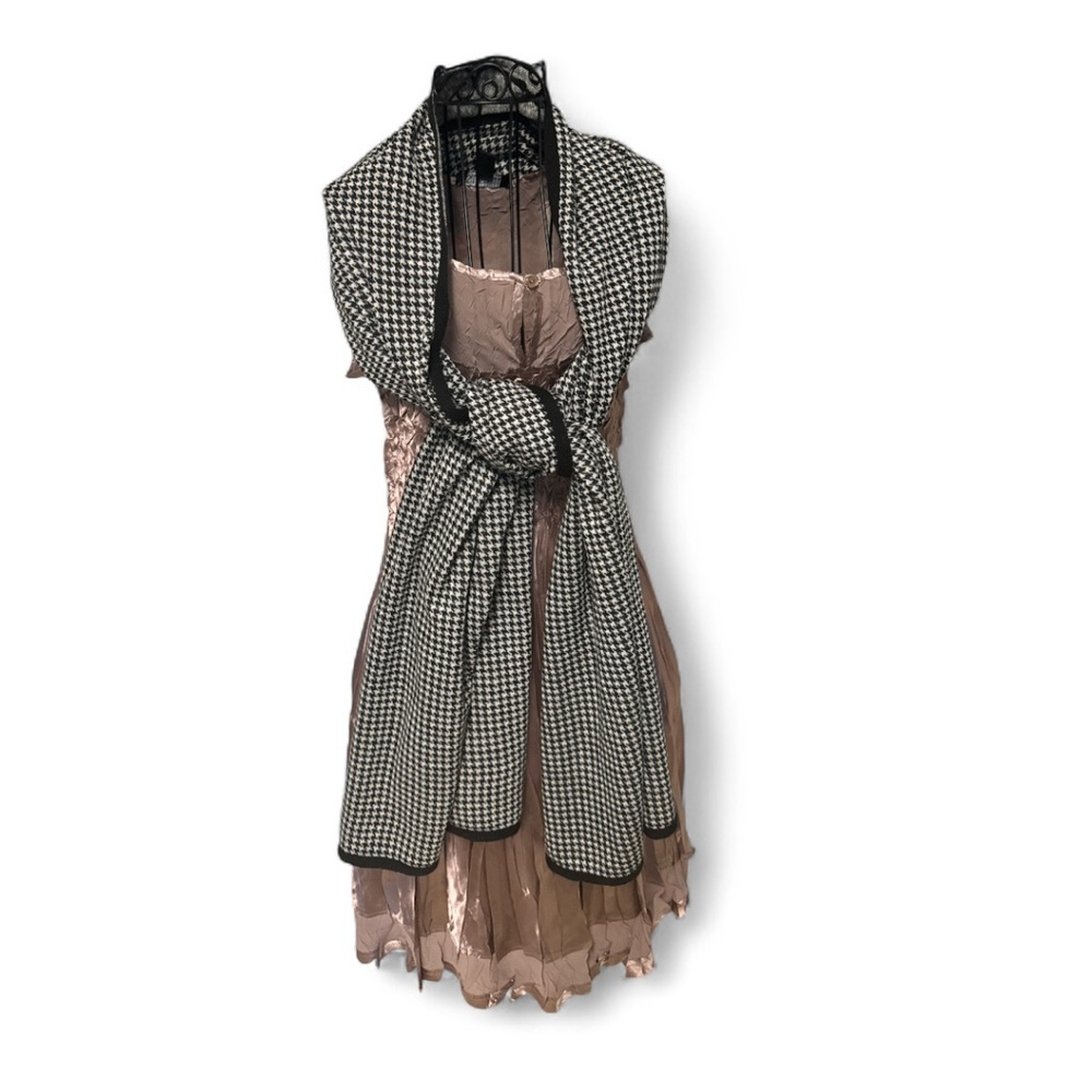 Houndstooth vintage over sized Black and Cream Women's Wrap